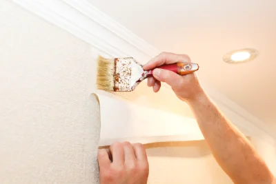 Pose de papier peint à la Besseyre-Saint-Mary — revêtements muraux et toiles de verre